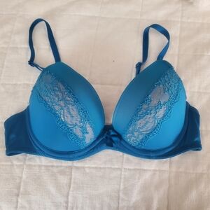 Adore Me Blue Lace Detail Bra